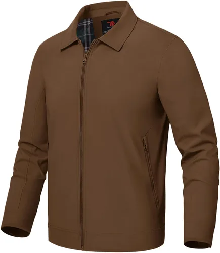 Vista 28 de Rdruko Chaquetas ligeras para hombre Cortavientos de primavera y otoño Chaquetas ligeras Casuales y elegantes con bolsillos