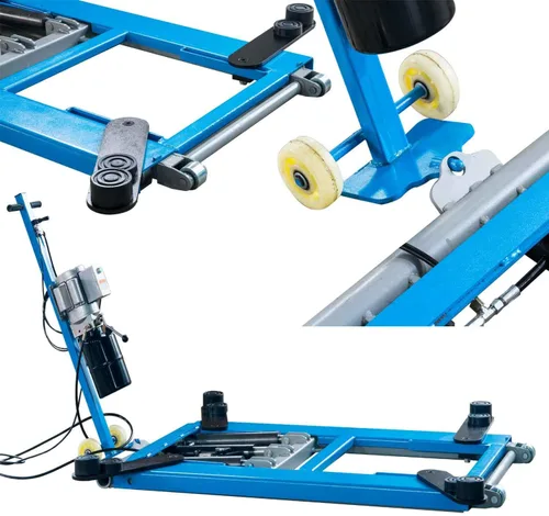 Vista 7 de 6200 lbs 220V Elevador de tijera automotriz hidráulico de elevación móvil con reemplazo de piezas de 12 meses