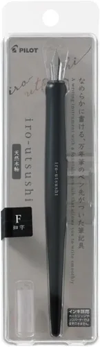 Vista 8 de Pilot iro-utsushi - Bolígrafo de inmersión tipo herramienta de escritura con eje de madera, negro, punta media, P-FIR-2-BM con lápiz capacitivo