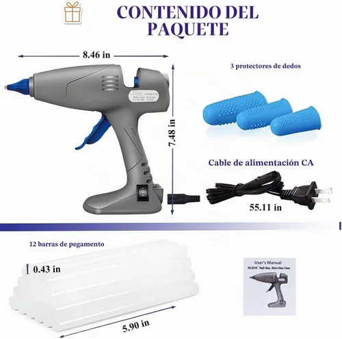 Vista 5 de Pistola de pegamento caliente BLEDS de tamaño completo Gris