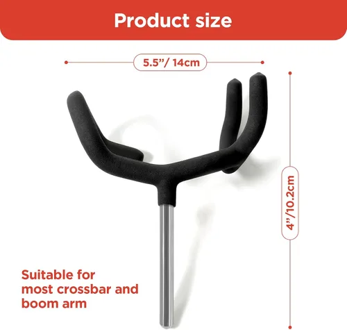 Vista 2 de Soporte de poste de micrófono de metal para soportes en C y soportes de micrófono, soporte de cuna mate antideslizante para micrófono