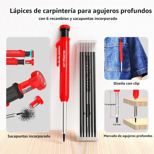 Vista 6 de Regla Cuadrada de Medición Multi-Ángulo 3D Mini de 3.8", WT102A Herramientas de Carpintería de Alta Precisión para Marcado de Agujeros en Trabajos