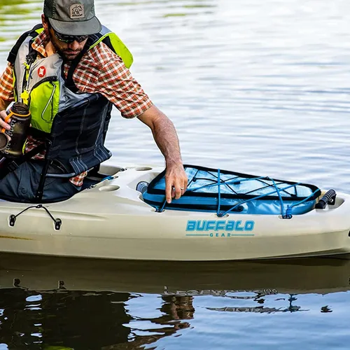 Vista 5 de Bolsa enfriadora de kayak aislada Buffalo Gear de 15" x 18" con correa para el hombro, para pesca, kayak - Mantiene tu pesca o bebidas frías todo
