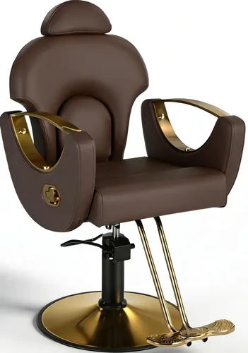Vista 17 de Silla de salón, silla reclinable para estilista, silla de peluquería con bomba hidráulica resistente, silla de peluquería para peluquería trenzada