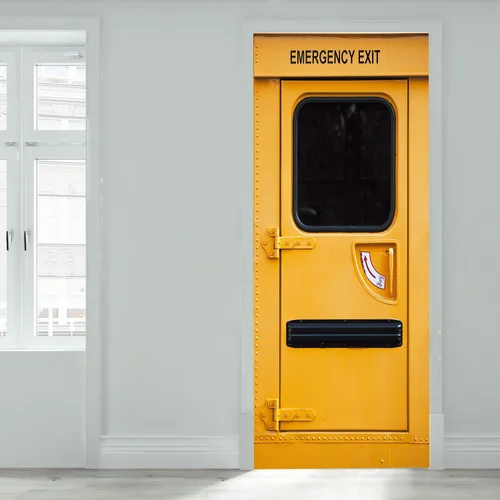Vista 11 de artfanke Adhesivo de puerta 3D Despegable y pegable 76.95 cm x 200 cm - Envolturas de puerta autoadhesivas Murales Papel tapiz - Habitación
