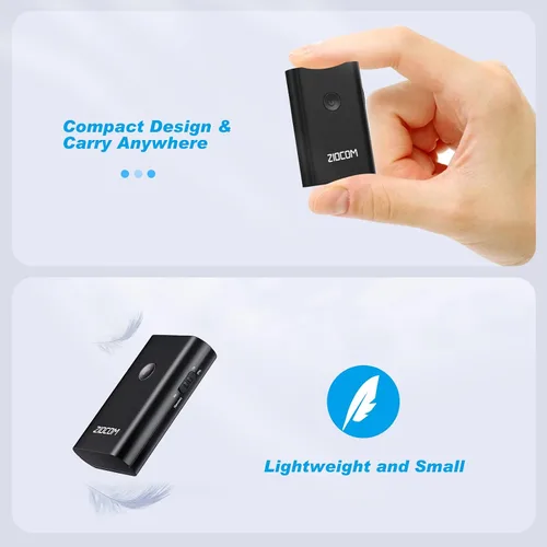 Vista 7 de Receptor transmisor Bluetooth, adaptador inalámbrico 2 en 1 para audio, adaptador auxiliar Bluetooth para TV, PC, MP3, gimnasio, avión, barco