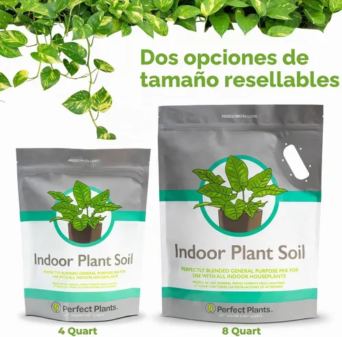 Vista 6 de Perfect Plants - Suelo para plantas de interior, 4 cuartos de galón, mezcla para macetas de coco