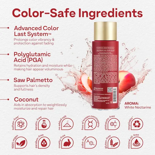 Vista 3 de Colorproof Sulfate-Free Volumizing Conditioner For Women Hydrating Conditioner With White Nectarine Scent Vegan and Color-Safe Formula Adds