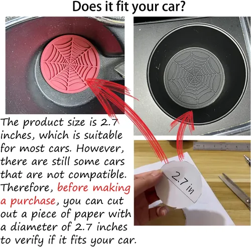 Vista 4 de Portavasos para automóvil, paquete de 2 portavasos antideslizantes universales para automóvil, duradero, adecuado para la mayoría de accesorios