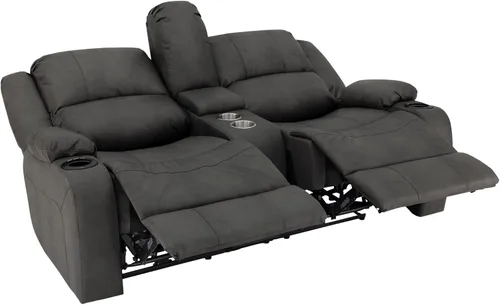 Vista 5 de RecPro Charles - Sofá reclinable doble de pared de 67 pulgadas, para autocaravana, con tela mejorada (color plomizo)
