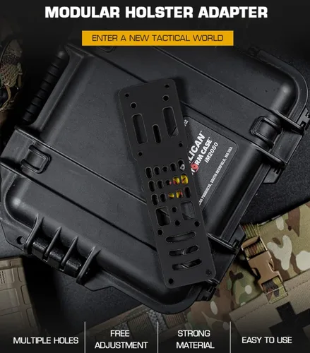 Vista 5 de Adaptador de pistola modular de metal, pata de caída, ajustable, placa de extensión colgante compatible con QLS/G-Code/Blackhawk para táctica Negro