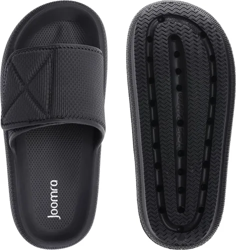 Vista 8 de Joomra Slides for Women and Men Recovery Pillow Slippers Diabetic Sandals Adjustable Strap Dual Cushioned Thick Sole