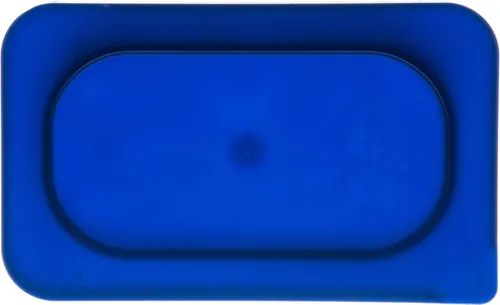Vista 2 de Carlisle FoodService Products 3058360 Smart Lid Tapa de polietileno de noveno tamaño, azul oscuro, 6.8 x 4.3 x 0.5 pulgadas, 1.28 onzas