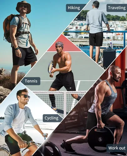Vista 2 de lomsoe 5 Pack Gym Shorts Men 5 Inch Quick Dry Mesh Shorts Men Lightweight Training Athletic Running Shorts with Pockets