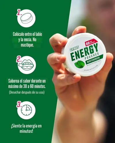 Vista 5 de Bolsas de energía Grinds - Bolsas de cafeína natural - Contiene vitaminas B, sin azúcar y 0 calorías - 80 mg de cafeína en cada bolsa - Genciana