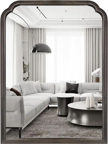 Vista 47 de Espejos de Baño de Madera para Montar en la Pared, 16" x 20" Marco de Madera Rústica Espejos de Pared Decorativos para Sala de Estar o Dormitorio