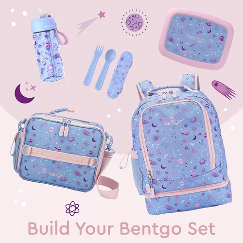 Vista 5 de Bentgo Kids Prints, 2 en 1, Mochila y lonchera aislada