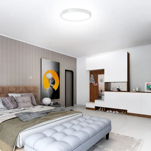 Vista 7 de Lámpara de techo LED de montaje empotrado, luz de techo de perfil bajo de 9 Blanco