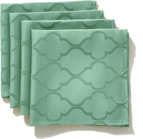 Vista 33 de SASTYBALE - Servilletas de poliéster jacquard de otoño 20x20 pulgadas - Patrón de flores, brillo otoñal, resistente a las arrugas y derrames