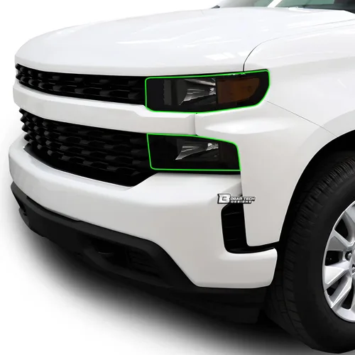 Vista 7 de BOGAR TECH DESIGNS Kit completo de tinte de luz para faros delanteros compatible con Chevy Silverado 2022-2025, humo oscuro