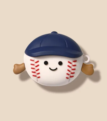 Vista 4 de para Airpods Pro 3 Estuche, Funda Protectora de Silicona para Airpods Pro 3 Lindo Diseño 3D de Béisbol de Dibujos Animados para Hombres, Mujeres