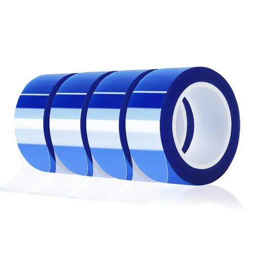 Vista 8 de MEBMIK 2 rollos de 20 mm x 16 m (52 pies) Cinta térmica azul de alta temperatura, cinta resistente al calor, cinta de transferencia de calor