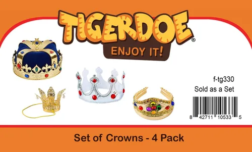 Vista 7 de Tigerdoe Kings Crown - Corona de rey real y corona de princesa - Accesorios de disfraz de reina