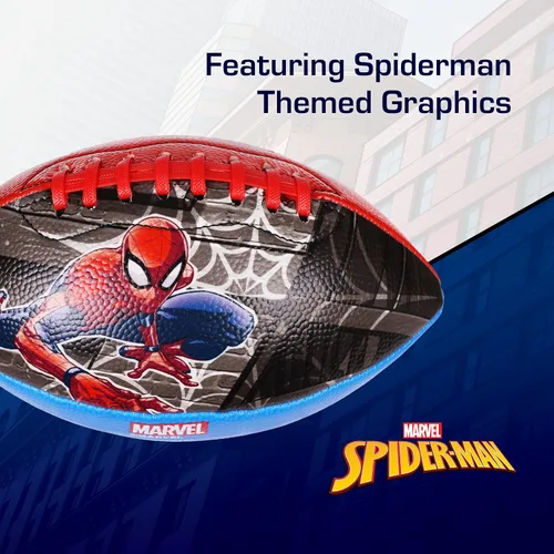 Vista 3 de Fútbol juvenil Marvel Avengers Spider-Man, pequeño Mini Peewee para niños, tamaño 5, rojo