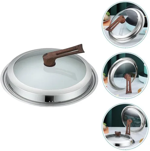 Vista 4 de Luxshiny Tapas de repuesto para utensilios de cocina, cubierta universal para ollas de vidrio para freír