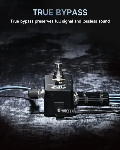 Vista 7 de Donner Pedal de efecto ABY Box, conmutador AB de selector de línea, mini, para guitarra, True Bypass