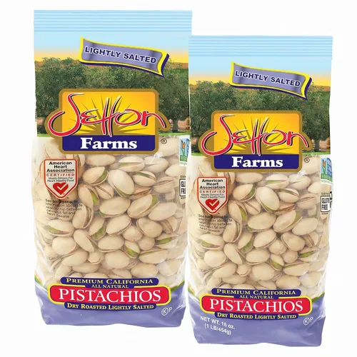 Vista 6 de Pistachos ligeramente salados, tostados en seco con sal marina, bolsa de 1 lb (16 oz)