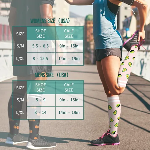 Vista 60 de Paquete de 3 pares de calcetines de compresión médica para mejorar la circulación de mujeres y hombres, para correr, hacer deporte y amamantar