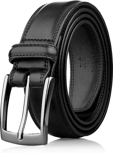 Vista 14 de MILORDE Cinturón de vestir de cuero genuino para hombre, hecho a mano, 100% cuero de vaca, diseños clásicos y modernos para trabajo, negocios y uso
