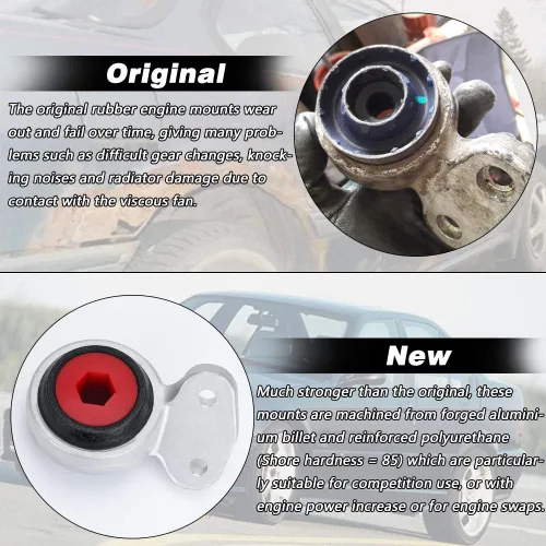 Vista 3 de Kit de bujes de brazo de control delantero inferior compatible con BMW E46 E85 325i 330i Z4 99-06