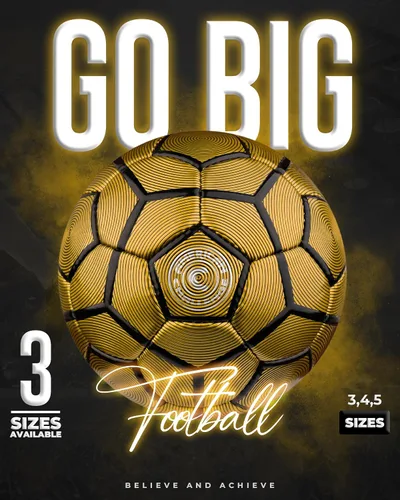 Vista 3 de American Challenge Balón de fútbol Bérgamo – Balón de fútbol profesional para campos de césped – Pelotas de fútbol duraderas cosidas a máquina