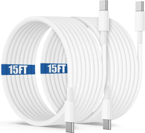 Vista 11 de Cable de carga USB C a C de 6 pies, 60 W, cable de carga rápido tipo C a C para Apple iPhone 17 Pro Max/17 Air/16 Pro Max/15 Plus, MacBook Pro