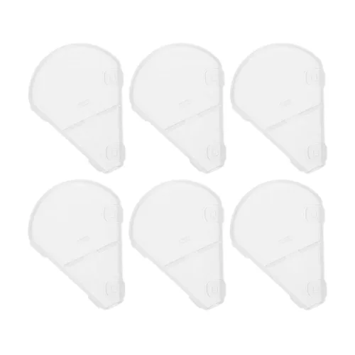 Vista 4 de Beaupretty Cepillo para rubor, pluma de maquillaje, 6 piezas, cubierta de cepillo de maquillaje, cosmético, protector de cepillo de belleza