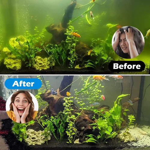 Vista 5 de TARARIUM Filtro de acuario U-V Green Clean Machine para pecera de 15 a 55 galones de cristal verde transparente matando 100 GPH, agua salada y agua