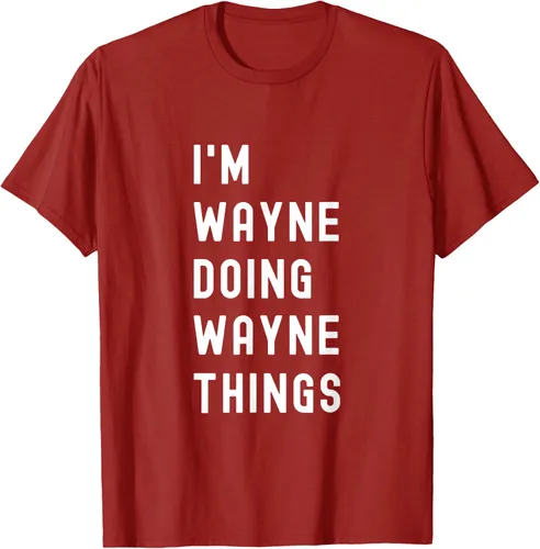 Vista 66 de Camiseta I'm Wayne Doing Wayne Things, Negro
