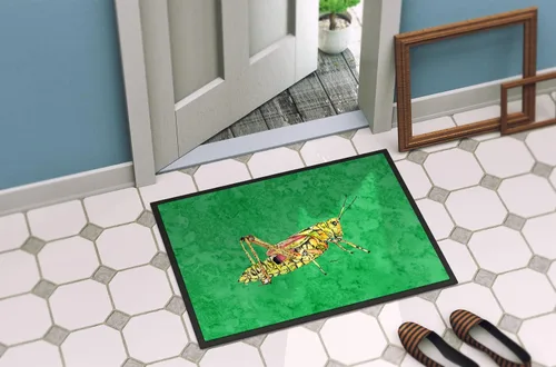 Vista 4 de Caroline's Treasures 8849JMAT - Felpudo verde de 24 x 36 pulgadas, tapete para puerta delantera, interior y exterior, para entrada, antideslizante