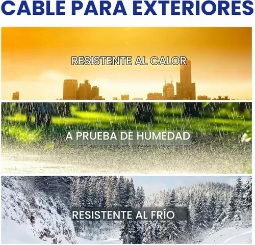 Vista 7 de VIVO - Cable Ethernet Cat6 a granel de 1,000 pies, entierro directo al aire
