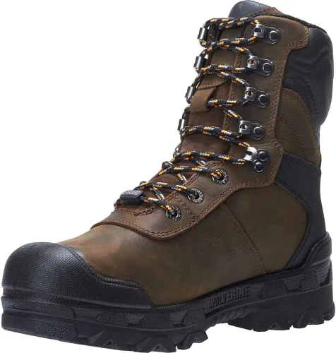 Vista 5 de Wolverine Warrior, hombre, marrón, punta comp, EH, Mt, WP, bota de 8 pulgadas, Marrón