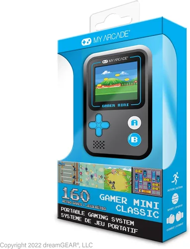 Vista 5 de My Arcade Gamer Mini Classic-Blue: sistema de juegos portátil en miniatura equipado con 160 juegos, pantalla a color de 1.8 pulgadas (DGUN-3926)