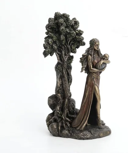 Vista 2 de Estatua irlandesa con acabado de bronce de la diosa de los Tuatha de Danann