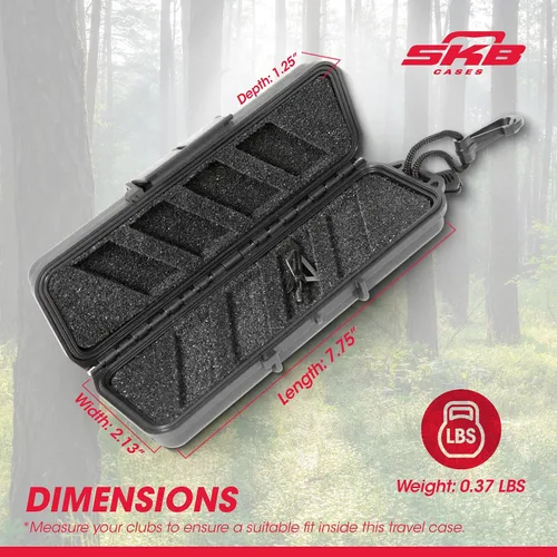 Vista 2 de SKB Cases iSeries - Funda rígida para exteriores, impermeable, con flecha, cabeza ancha, para acampar al aire libre, pesca y caza, color negro