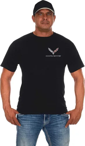 Vista 2 de JH DESIGN GROUP Mens Corvette T-Shirt C7 C6 C5 C4 C3 C2 C1 Collage Black Shirt