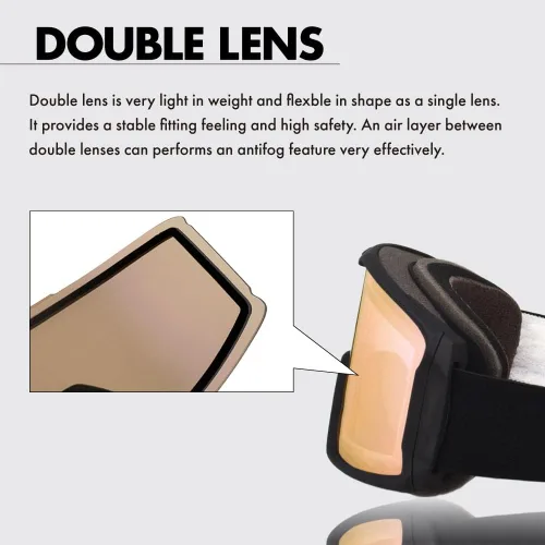 Vista 3 de ZERO TECH BASE Compatible Replacement Lens for Smith I/O Snow Goggles Mirror type
