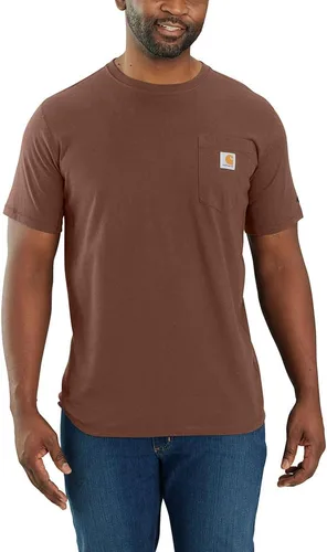 Vista 47 de Carhartt Force - Camiseta de manga corta, con bolsillo, de ajuste holgado y peso medio para hombre Malt