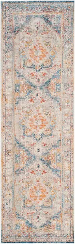 Vista 2 de SAFAVIEH Persian Collection - Alfombra para pasillo, 2.2 x 6 pies, azul y multicolor, diseño oriental envejecido, no desprende pelusa y de fácil