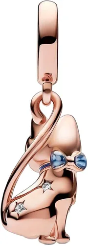 Vista 2 de Bellestory - Collar colgante de plata de ley con cristales de animales de la suerte para mujer pulsera europea